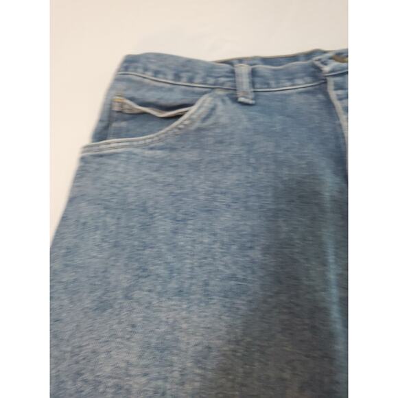 Wrangler Mens Jean Shorts Blue Size 36 100% Cotton Relaxed Fit Button Zip Pocket - Picture 10 of 12